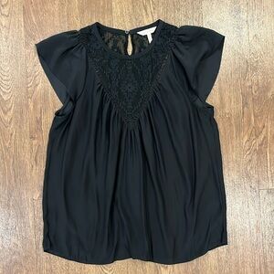 Rebecca Taylor Lace Detailed Flowy Top